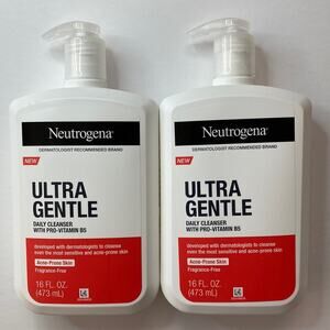 Neutrogena Ultra Gentle Daily Cleanser with Pro-Vitamin B5 16 fl oz Lot of 2